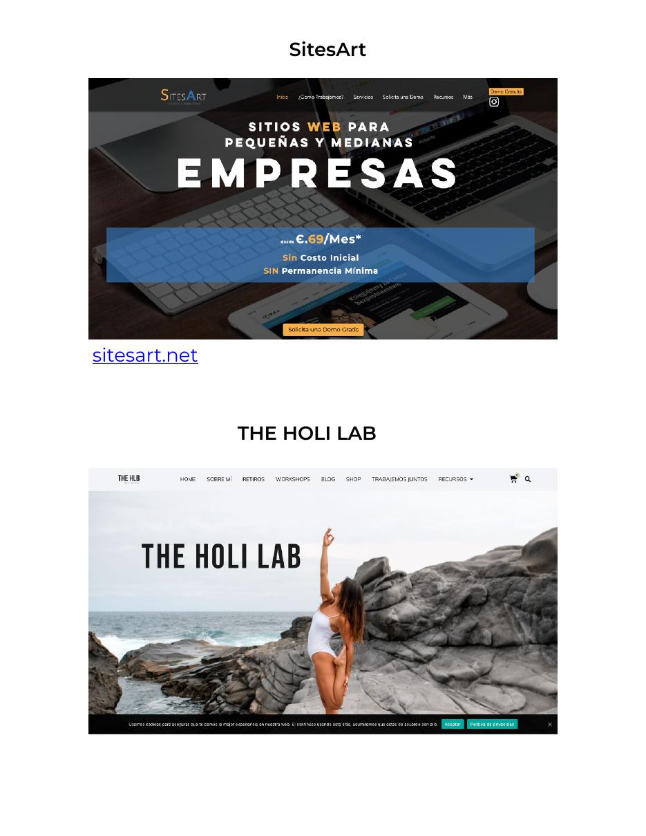 Página web de SitesArt